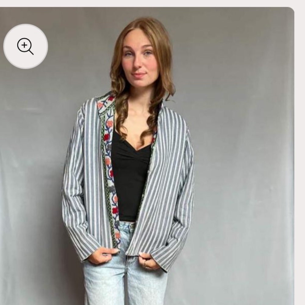 Colorful Embroidered Teddy Jacket - Picture 5 of 9